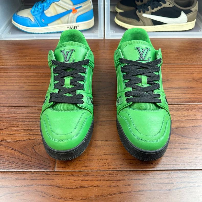 Louis Vuitton Louis Vuitton Green LV Trainer Sneakers - dmc Size US 9.5 / EU 42-43 - 2 Thumbnail