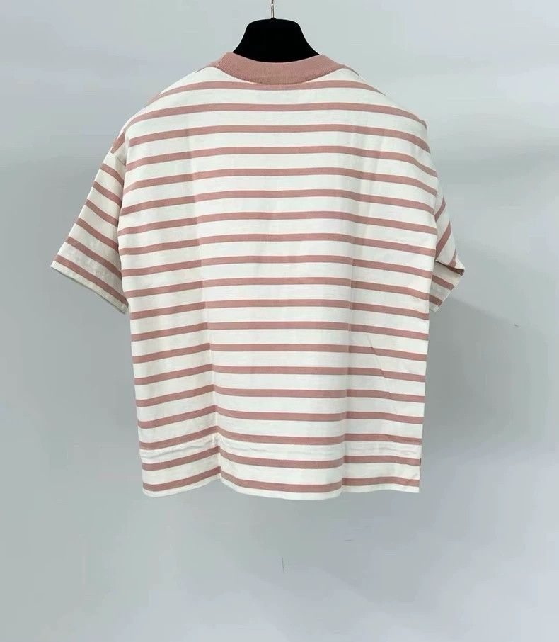 Loro Piana Loro Piana Striped Button Short Sleeve Top - dmc Size US M / EU 48-50 / 2 - 2 Thumbnail