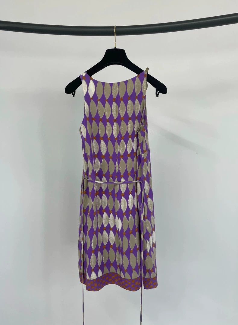 Loro Piana Loro Piana Silk Printed Dress - dmc Size US M / EU 48-50 / 2 - 5 Thumbnail