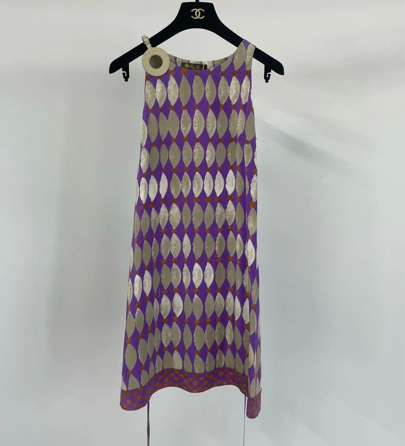 Loro Piana Loro Piana Silk Printed Dress - dmc Size US M / EU 48-50 / 2 - 4 Thumbnail