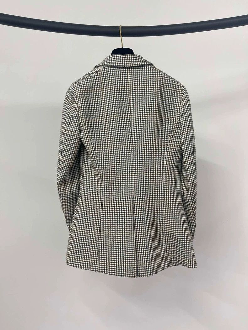 Loro Piana Loro Piana Houndstooth Wool Blazer - dmc Size US M / EU 48-50 / 2 - 2 Thumbnail