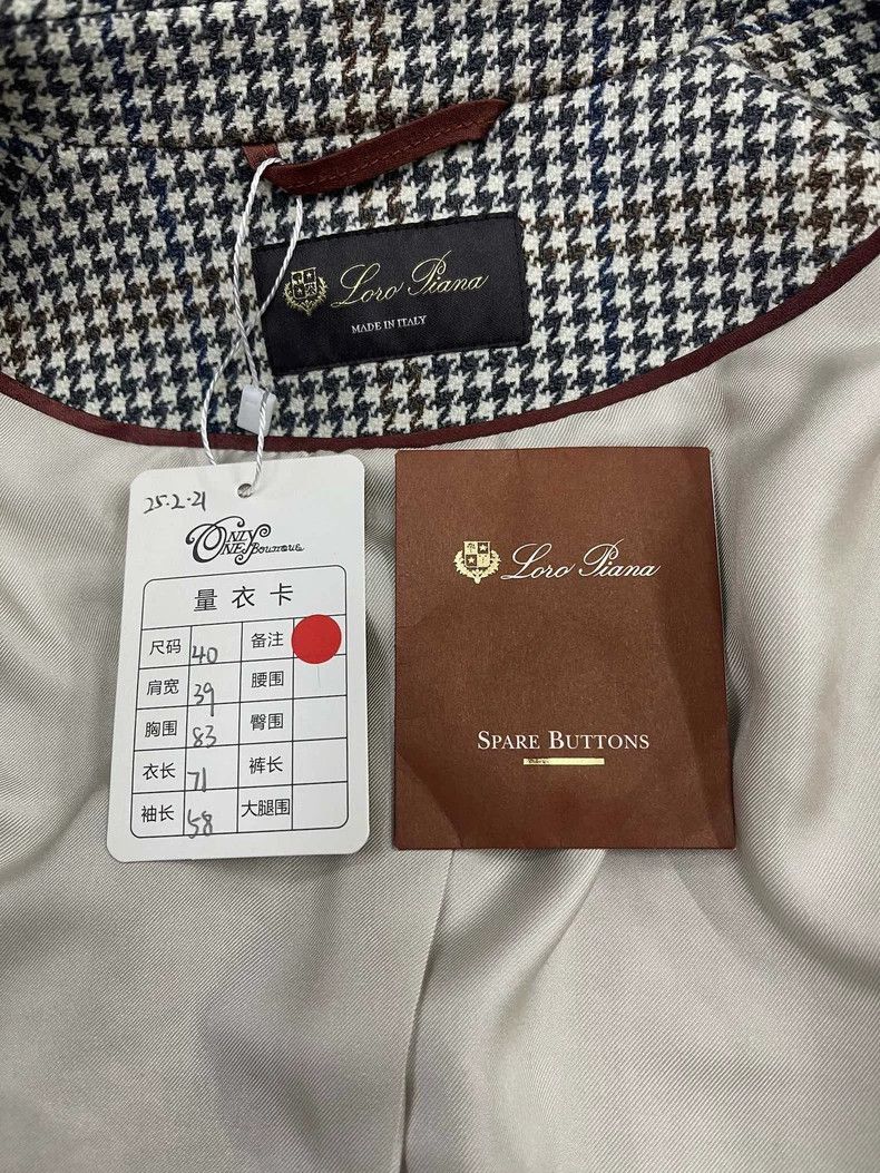 Loro Piana Loro Piana Houndstooth Wool Blazer - dmc Size US M / EU 48-50 / 2 - 6 Thumbnail