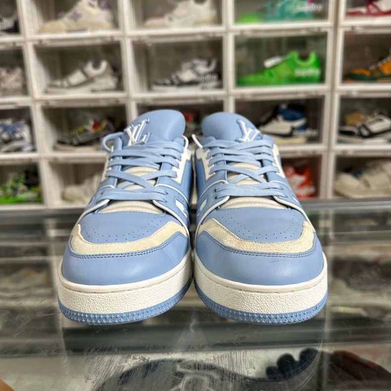 Louis Vuitton Louis Vuitton LV Trainer Blue Sneakers - dmc Size US 10.5 / EU 43-44 - 2 Thumbnail
