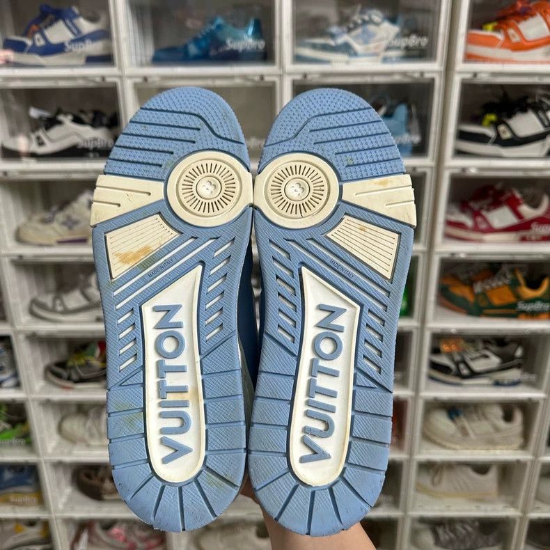 Louis Vuitton Louis Vuitton LV Trainer Blue Sneakers - dmc Size US 10.5 / EU 43-44 - 5 Thumbnail