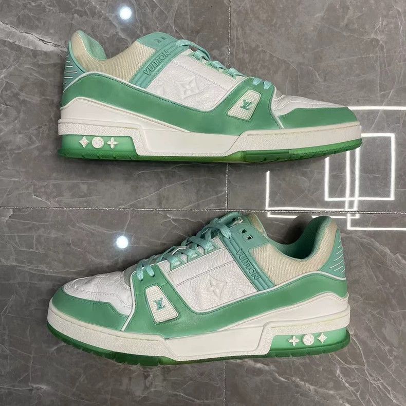Louis Vuitton Louis Vuitton Trainer Green Sneakers - dmc Size US 9.5 / EU 42-43 - 5 Thumbnail