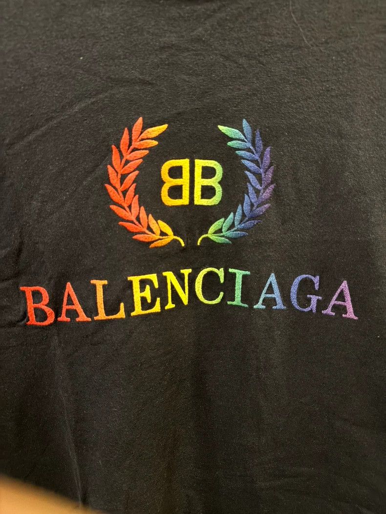 Balenciaga Balenciaga Rainbow Wheat Embroidery Tee - dmc Size US M / EU 48-50 / 2 - 2 Thumbnail