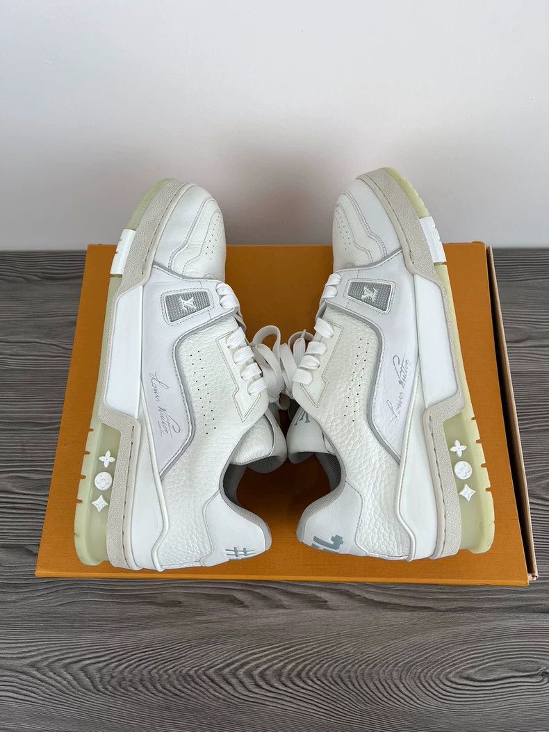 Louis Vuitton Louis Vuitton Trainer White Cement Sneakers - dmc Size US 8.5 / EU 41-42 - 4 Thumbnail