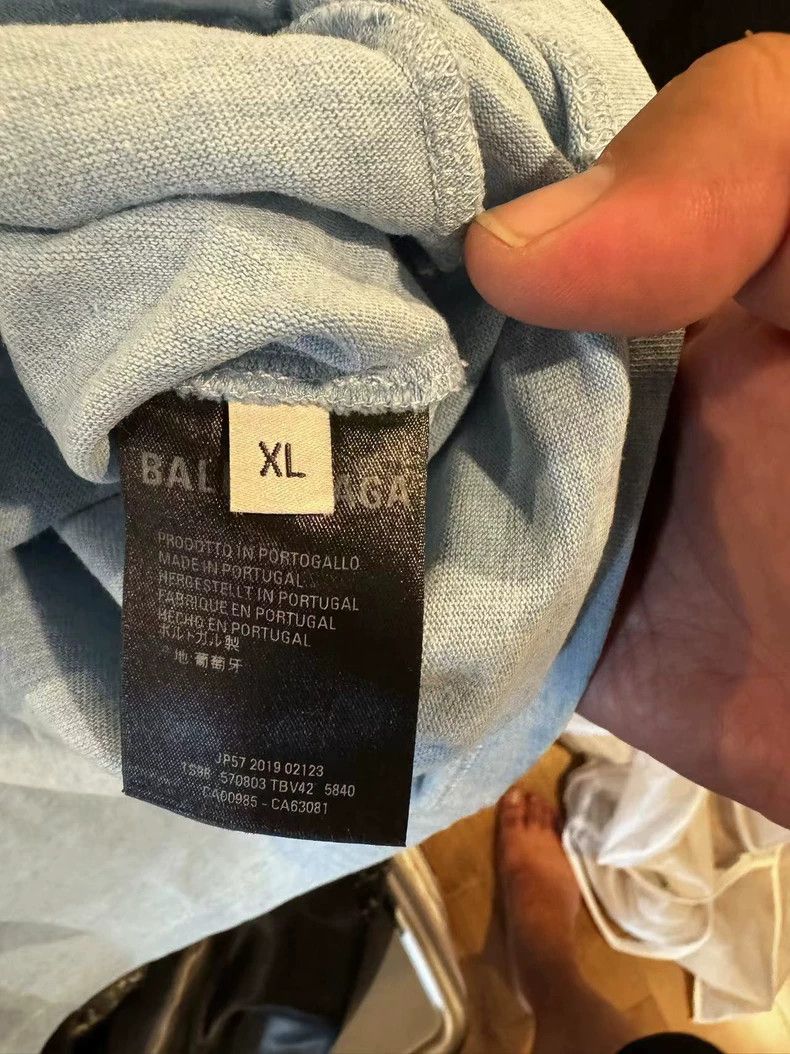 Balenciaga Balenciaga Blue Oversized Short Sleeve T-Shirt - dmc Size US XL / EU 56 / 4 - 5 Thumbnail