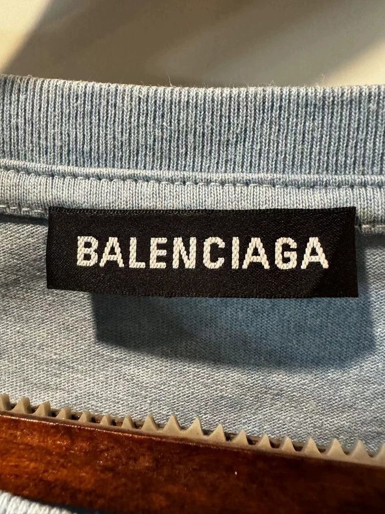 Balenciaga Balenciaga Blue Oversized Short Sleeve T-Shirt - dmc Size US XL / EU 56 / 4 - 4 Thumbnail