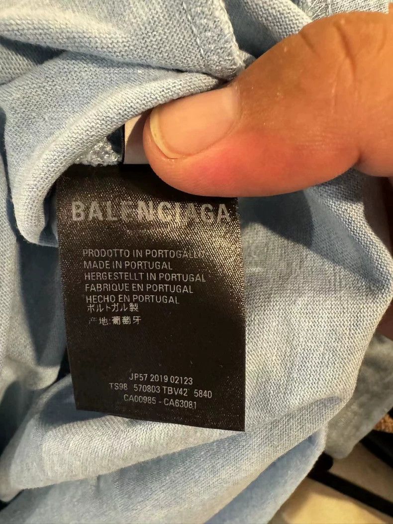 Balenciaga Balenciaga Blue Oversized Short Sleeve T-Shirt - dmc Size US XL / EU 56 / 4 - 6 Thumbnail