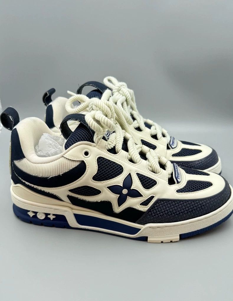 Louis Vuitton Louis Vuitton Blue Lowtop Sneakers - dmc Size US 8 / EU 41 - 3 Thumbnail