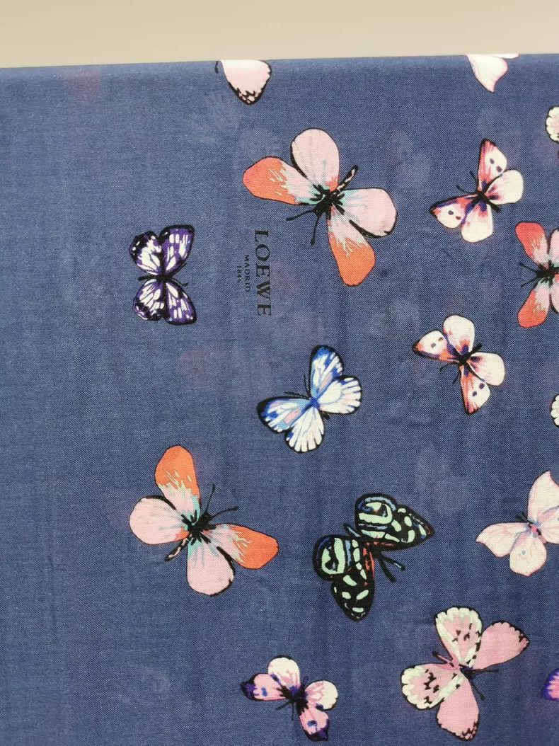 Loewe LOEWE Classic Butterfly Print Scarf - dmc Size ONE SIZE - 2 Thumbnail
