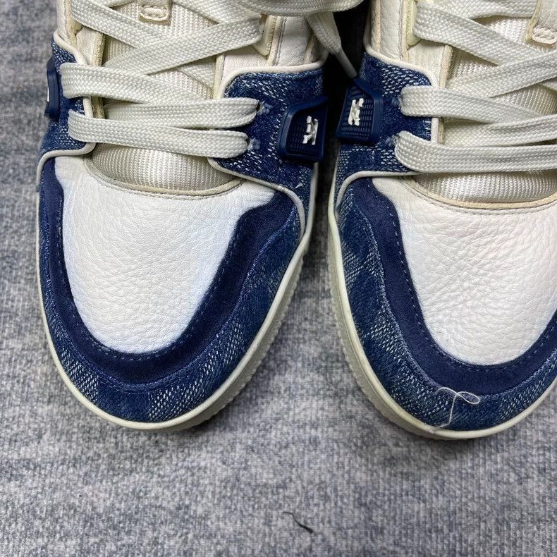 Louis Vuitton Louis Vuitton Trainer White Blue Sneakers - dmc Size US 7 / EU 40 - 8 Thumbnail