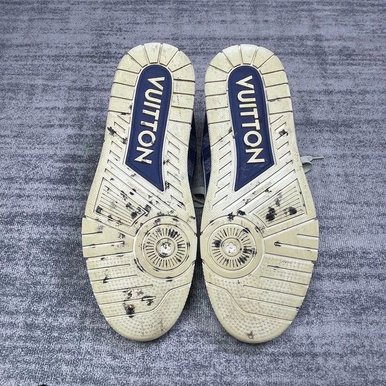 Louis Vuitton Louis Vuitton Trainer White Blue Sneakers - dmc Size US 7 / EU 40 - 4 Thumbnail