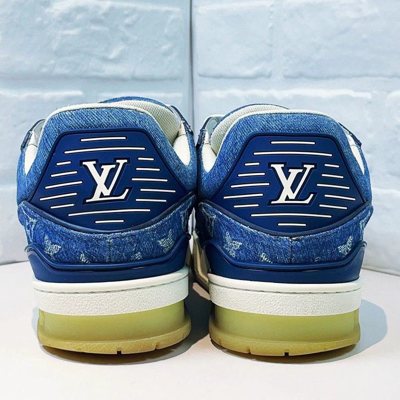 Louis Vuitton Louis Vuitton Trainer Blue Denim Sneakers - dmc Size US 8.5 / EU 41-42 - 4 Thumbnail