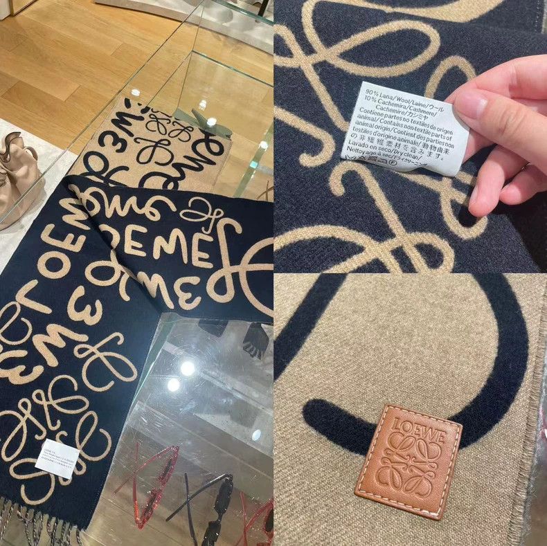 Loewe Loewe Double-Sided Alphabet Wool Scarf - dmc Size ONE SIZE - 4 Thumbnail