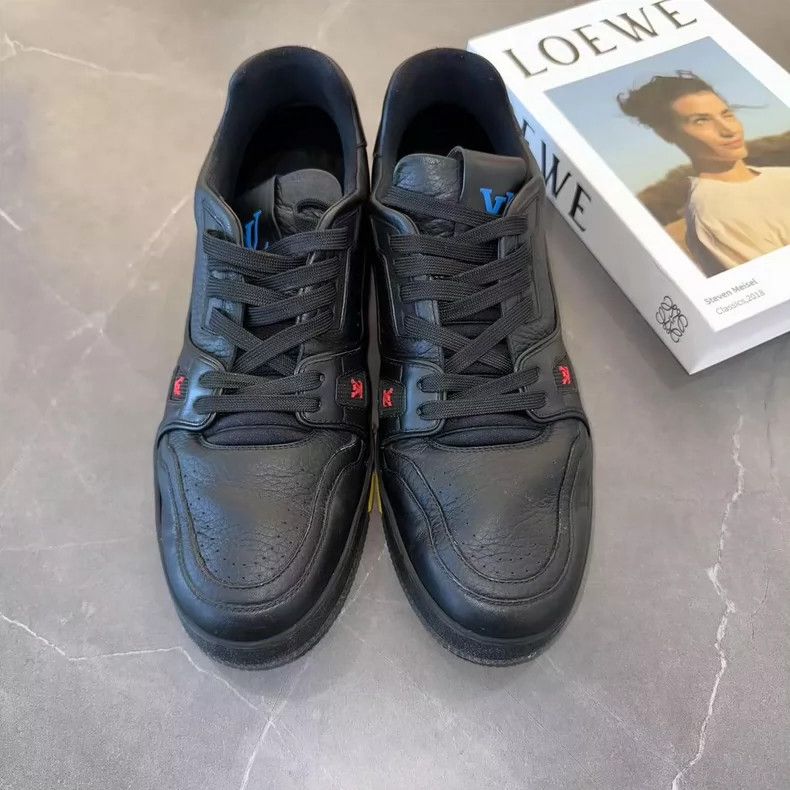 Louis Vuitton Louis Vuitton Trainer Black Sneakers - dmc Size US 9.5 / EU 42-43 - 3 Thumbnail