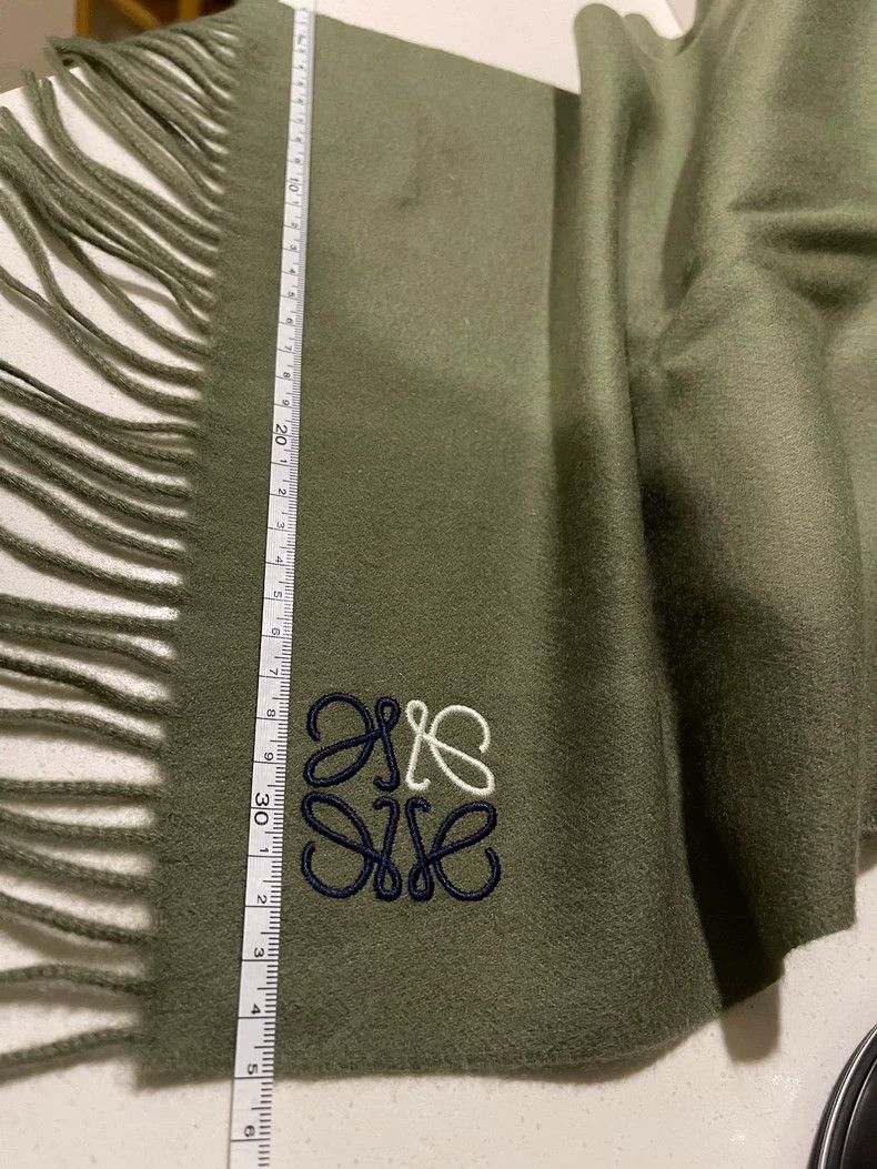 Loewe LOEWE Cashmere Scarf Dark Green - dmc Size ONE SIZE - 2 Thumbnail