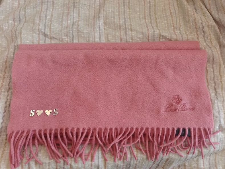 Loro Piana Loro Piana Pink Cashmere Fringe Scarf - dmc Size ONE SIZE - 3 Thumbnail