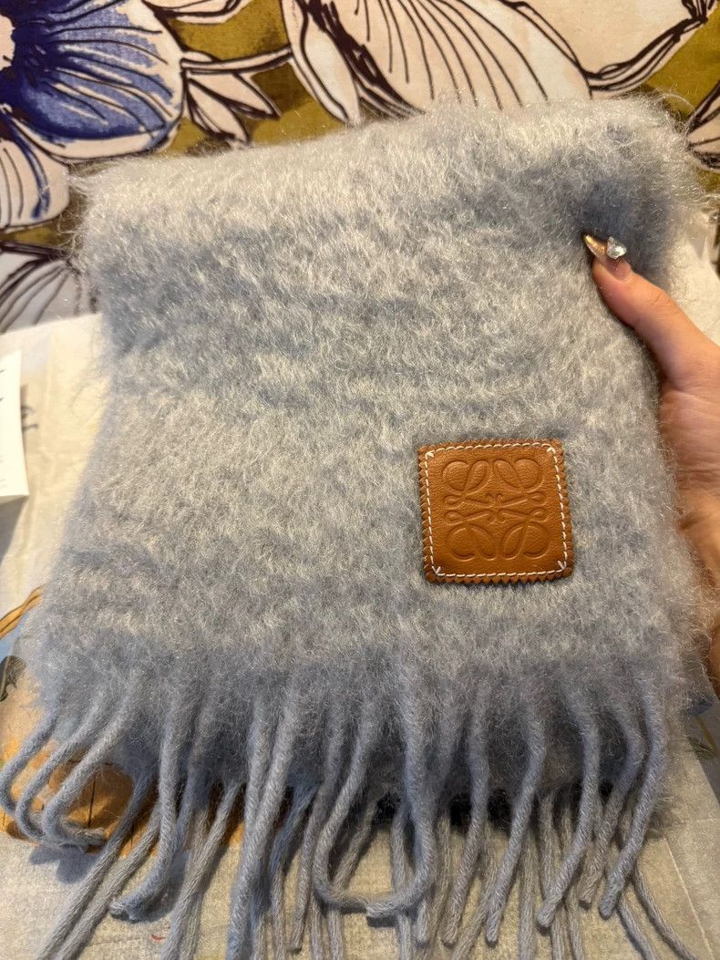 Loewe Loewe Mohair Gray Scarf - dmc Size ONE SIZE - 4 Thumbnail