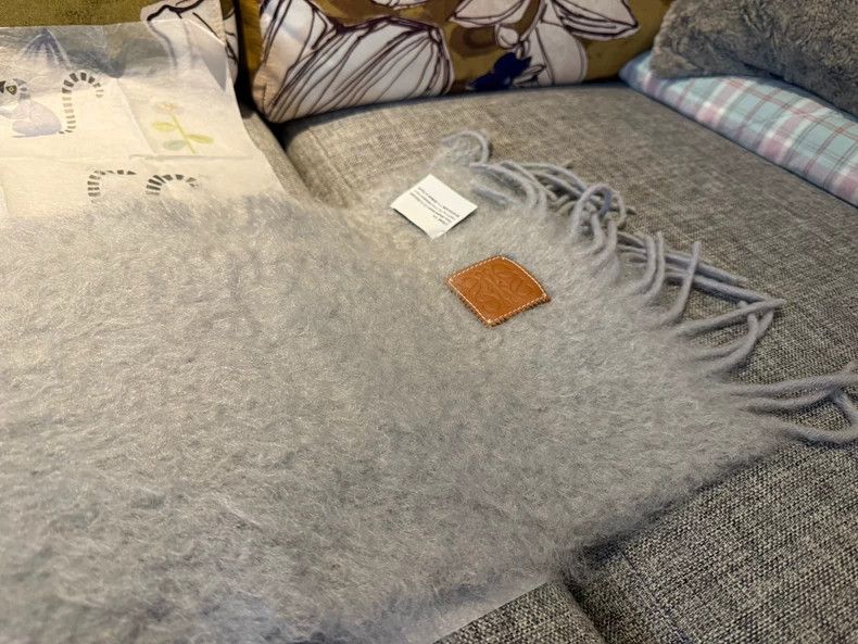 Loewe Loewe Mohair Gray Scarf - dmc Size ONE SIZE - 8 Thumbnail