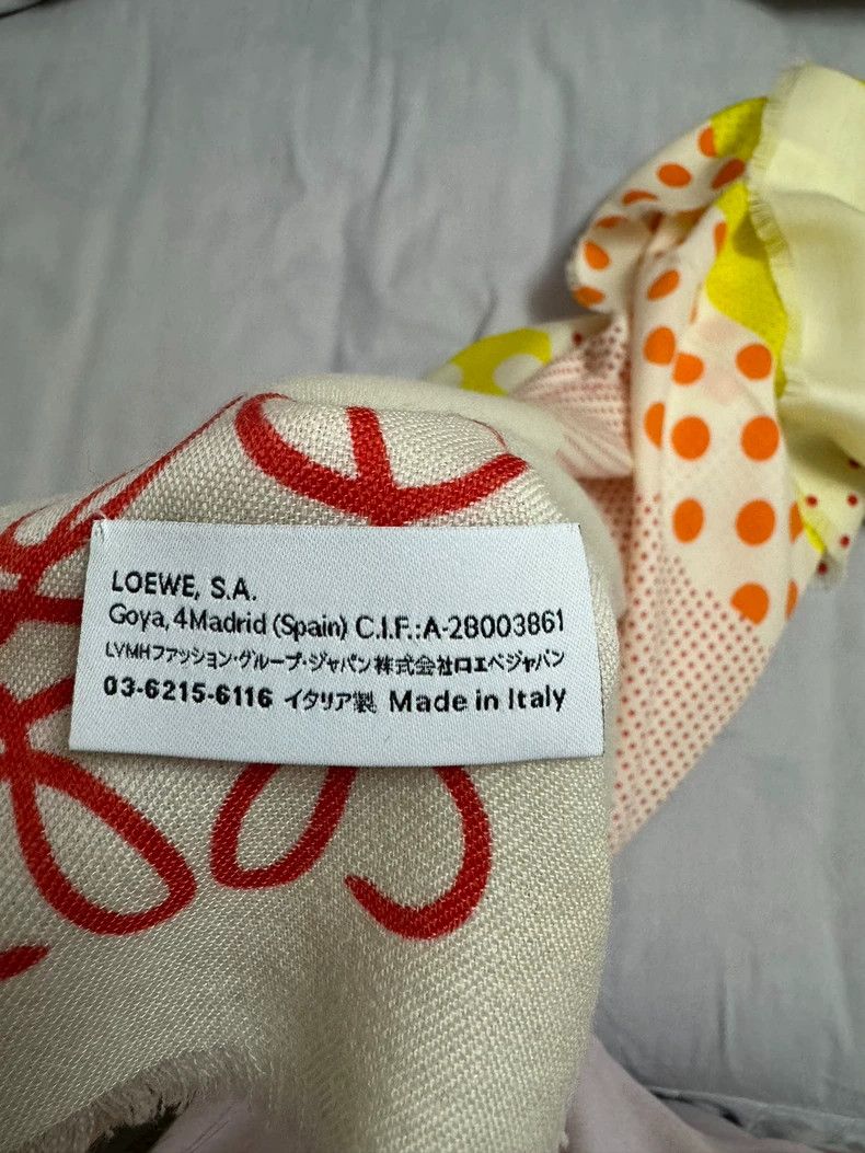 Loewe Loewe Wool Silk Polka Dot Scarf - dmc Size ONE SIZE - 4 Thumbnail
