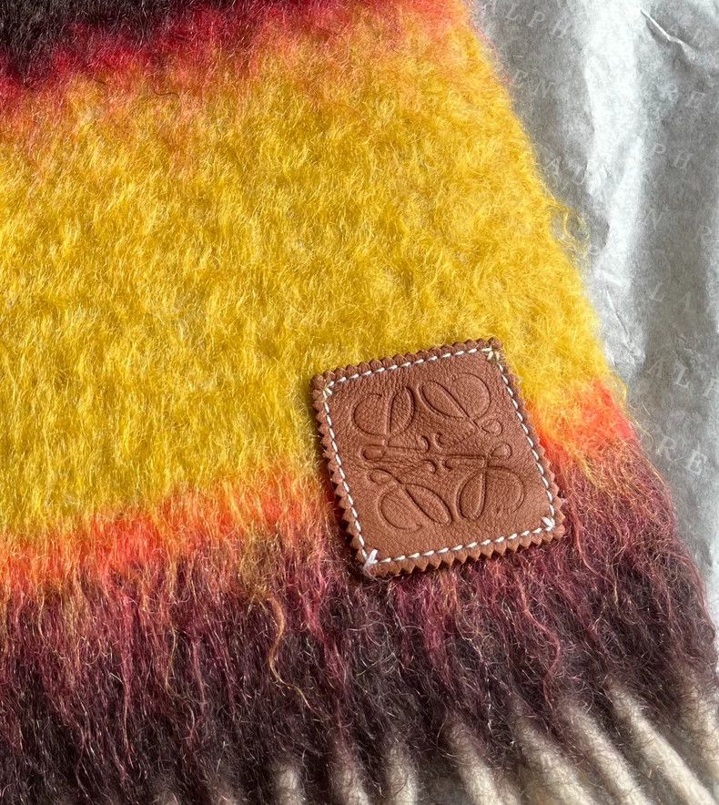 Loewe LOEWE Mohair Striped Scarf - dmc Size ONE SIZE - 3 Thumbnail