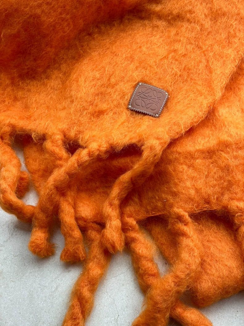Loewe Loewe Mohair Scarf with Leather Label - dmc Size ONE SIZE - 3 Thumbnail