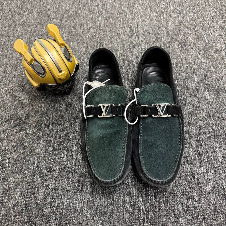 Louis Vuitton Louis Vuitton Olive Suede Driving Loafers - dmc Size US 9.5 / EU 42-43 - 3 Thumbnail