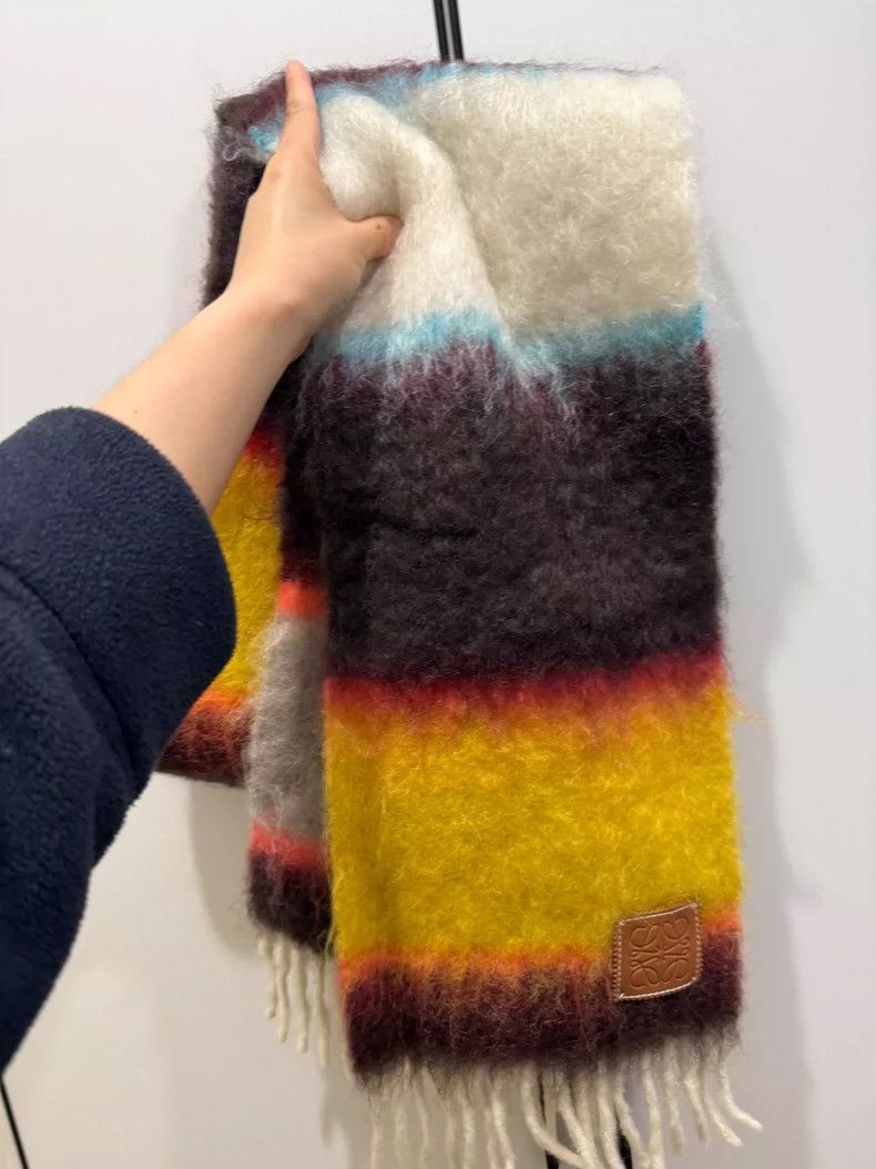 Loewe Loewe Mohair Striped Scarf - dmc Size ONE SIZE - 2 Thumbnail