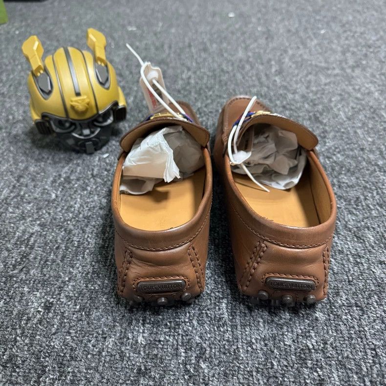 Louis Vuitton Louis Vuitton Brown Leather Driving Loafers - dmc Size US 7.5 / EU 40-41 - 5 Thumbnail