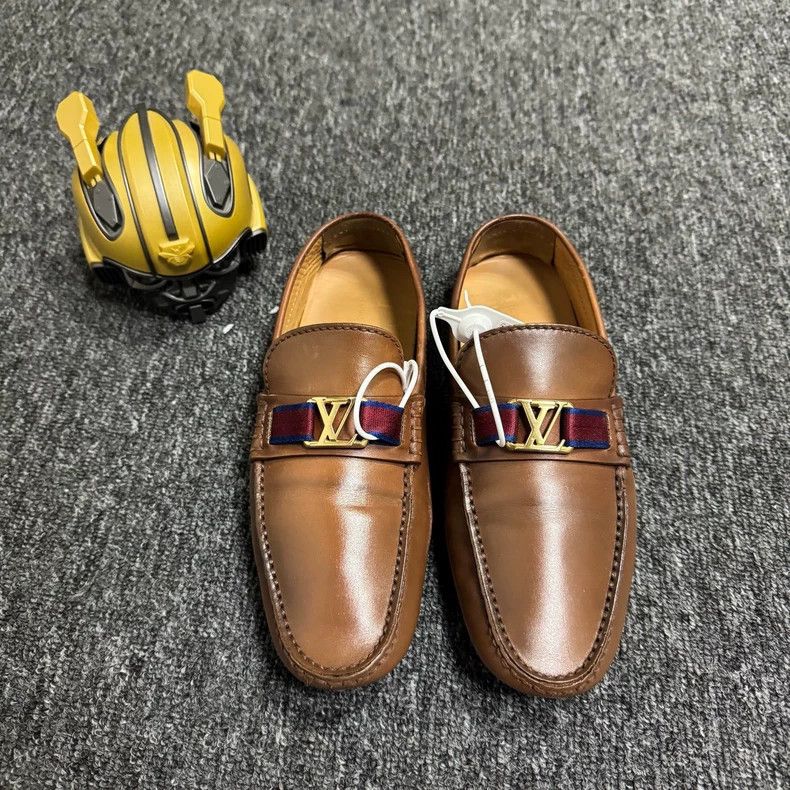 Louis Vuitton Louis Vuitton Brown Leather Driving Loafers - dmc Size US 7.5 / EU 40-41 - 3 Thumbnail