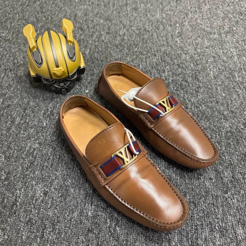 Louis Vuitton Louis Vuitton Brown Leather Driving Loafers - dmc Size US 7.5 / EU 40-41 - 2 Thumbnail