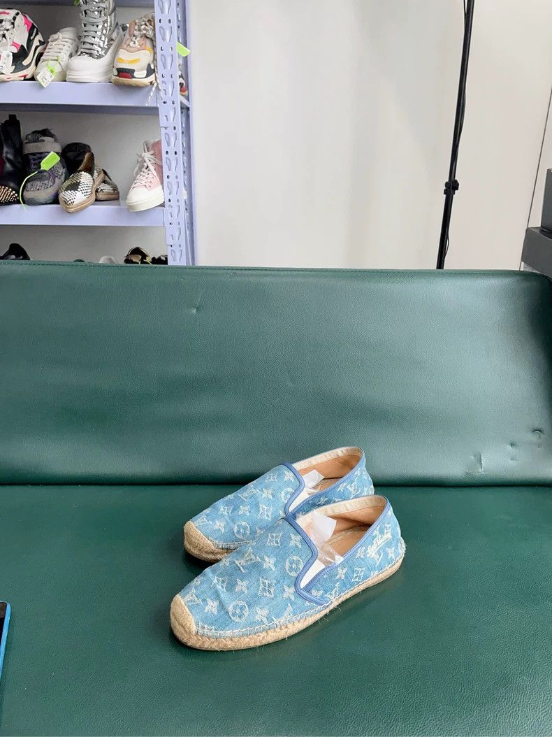 Louis Vuitton Louis Vuitton Blue Espadrilles Shoes - dmc Size US 10.5 / EU 43-44 - 4 Thumbnail