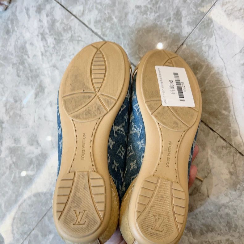 Louis Vuitton Louis Vuitton Denim Monogram Leather Sneakers - dmc Size US 5 / EU 37 - 4 Thumbnail
