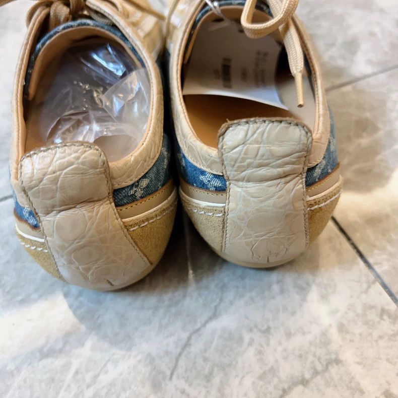 Louis Vuitton Louis Vuitton Denim Monogram Leather Sneakers - dmc Size US 5 / EU 37 - 3 Thumbnail
