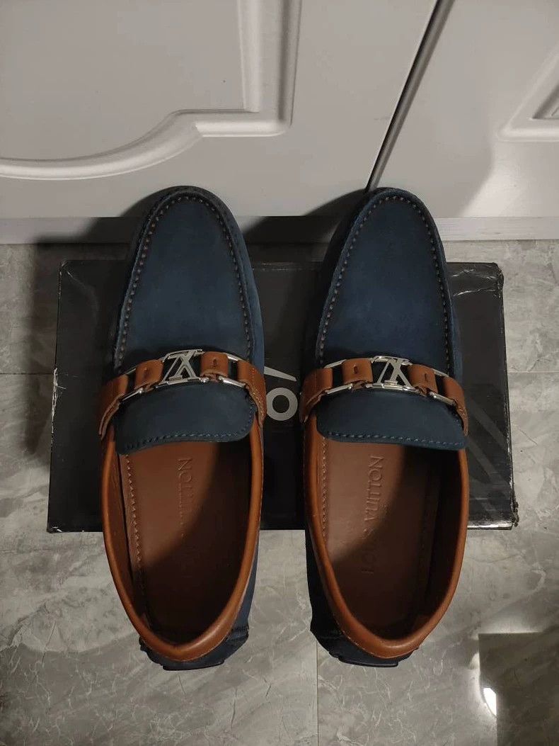 Louis Vuitton Louis Vuitton navy blue loafers - dmc Size US 9.5 / EU 42-43 - 6 Thumbnail