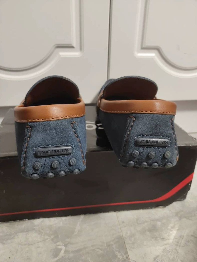 Louis Vuitton Louis Vuitton navy blue loafers - dmc Size US 9.5 / EU 42-43 - 5 Thumbnail