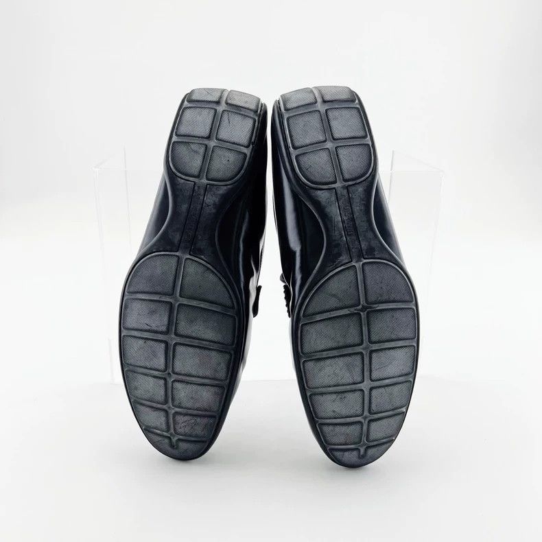 Louis Vuitton Louis Vuitton Black Leather Slip-On Shoes - dmc Size US 10.5 / EU 43-44 - 5 Thumbnail