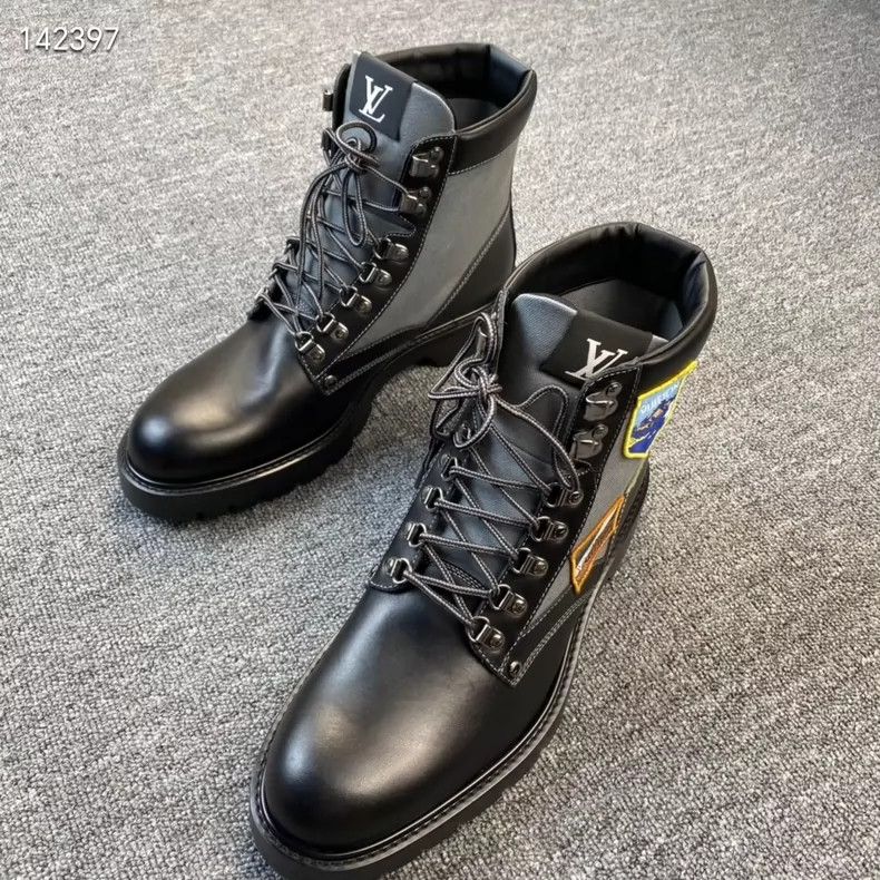 Louis Vuitton LV Limited Edition Badge Leather Boots - dmc Size US 9.5 / EU 42-43 - 3 Thumbnail