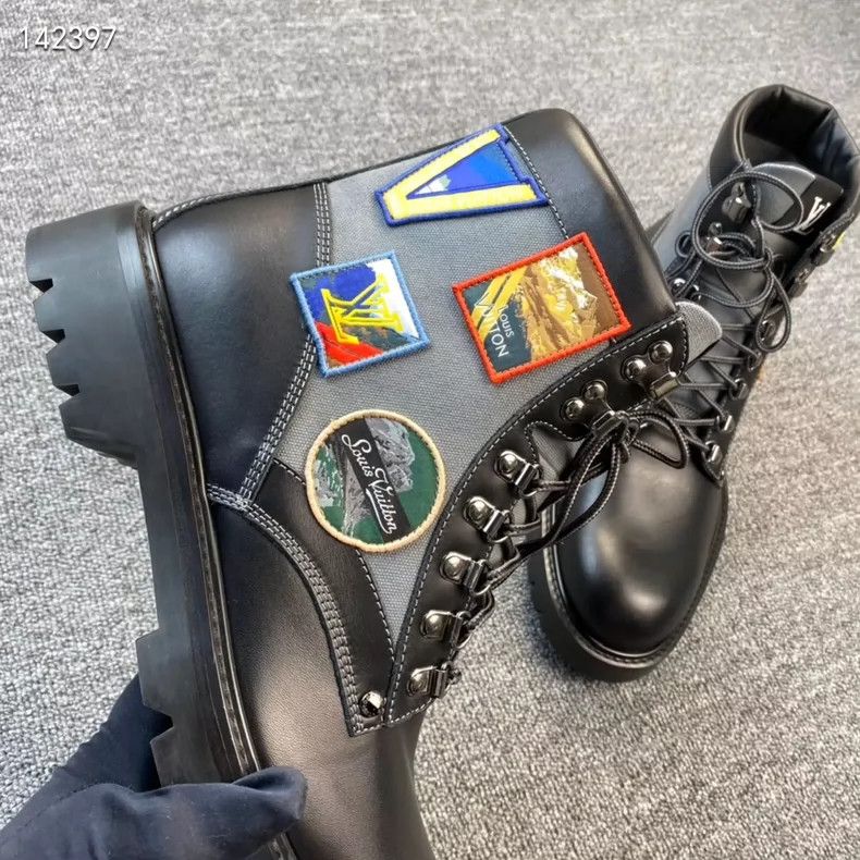 Louis Vuitton LV Limited Edition Badge Leather Boots - dmc Size US 9.5 / EU 42-43 - 6 Thumbnail