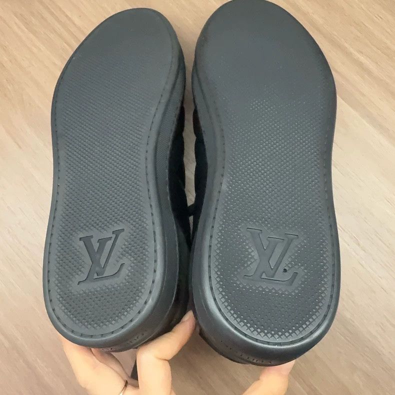 Louis Vuitton Louis Vuitton Black Leather Casual Flats - dmc Size US 8 / EU 41 - 3 Thumbnail