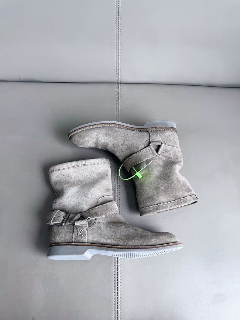 Louis Vuitton Louis Vuitton Beige High-Top Suede Boots - dmc Size US 8.5 / EU 41-42 - 5 Thumbnail