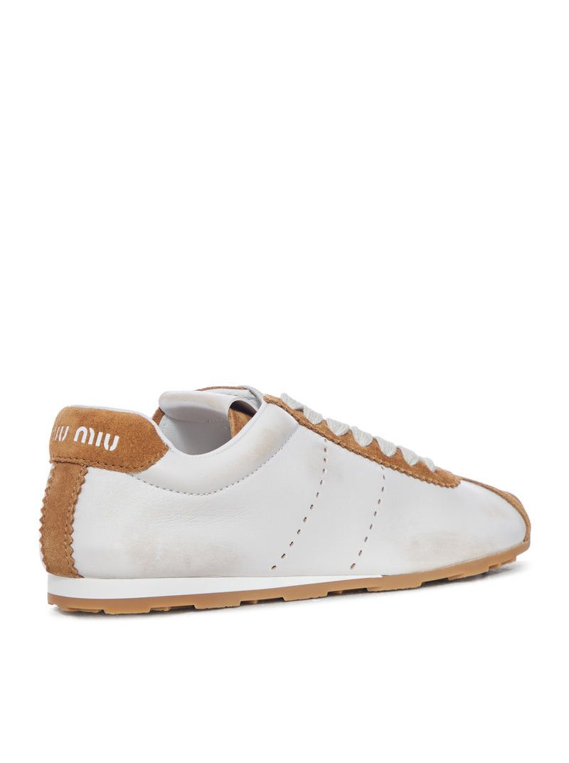 Miu Miu PLUME SNEAKERS IN NAPPA AND SUEDE Size US 6.5 / IT 36.5 - 3 Thumbnail