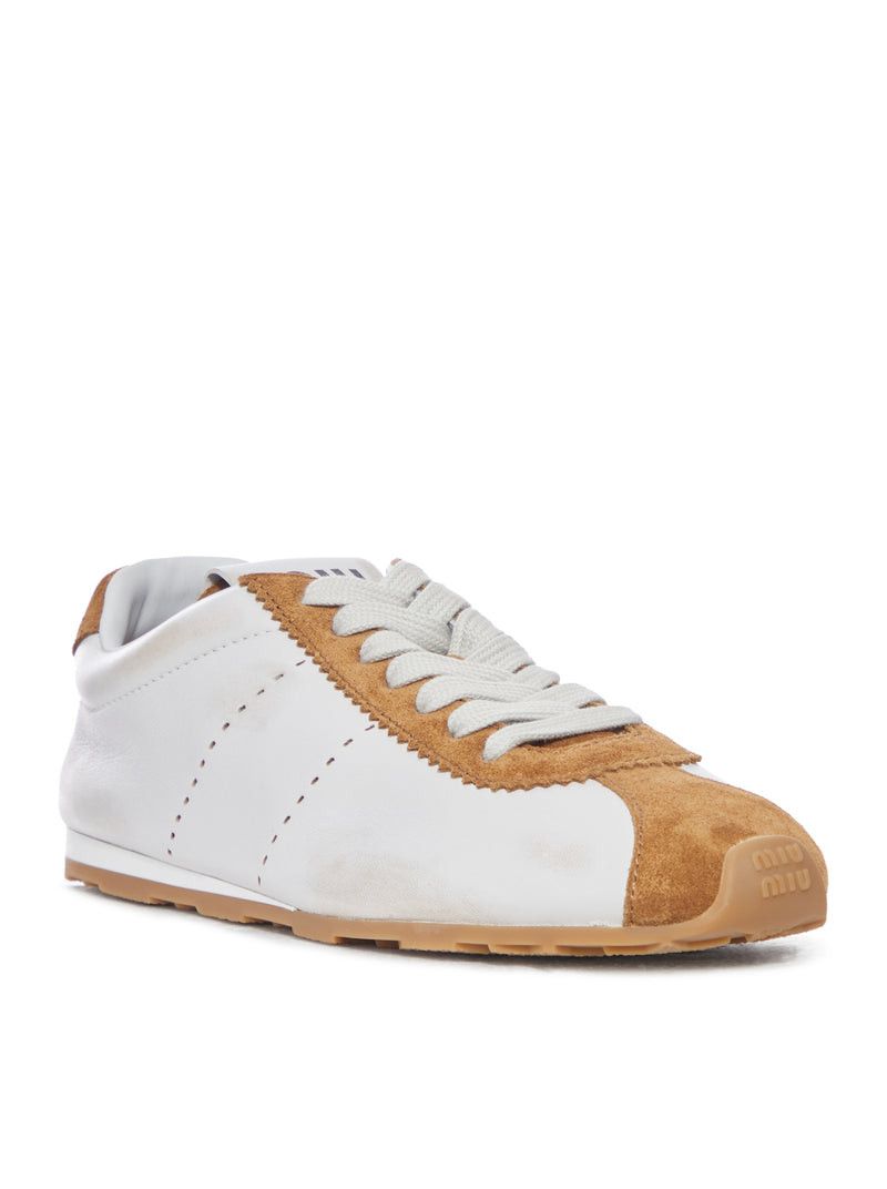 Miu Miu PLUME SNEAKERS IN NAPPA AND SUEDE Size US 7 / IT 37 - 2 Thumbnail