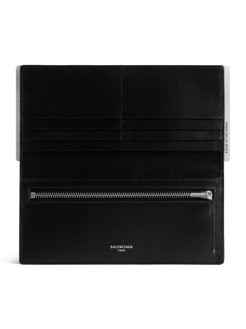Balenciaga 1-CARD LONG PASSPORT WALLET IN BLACK Size ONE SIZE - 3 Thumbnail