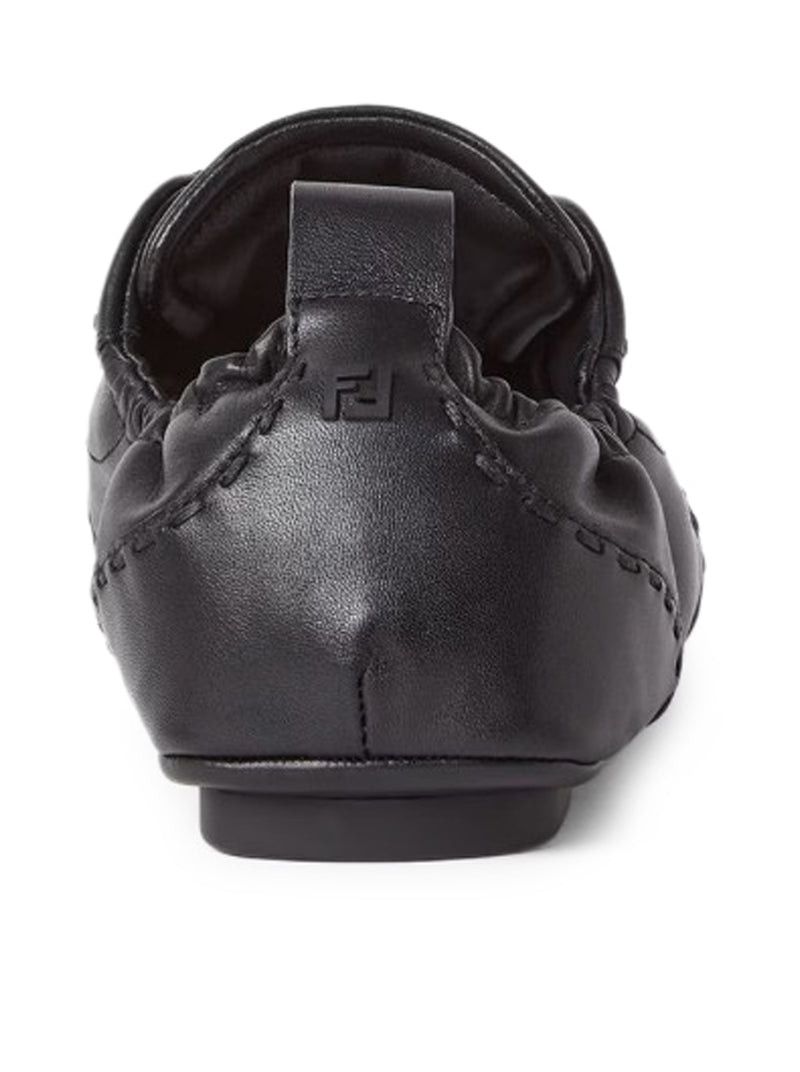 Fendi FENDI FIT LOW-TOP SNEAKERS IN BLACK LEATHER Size US 8 / EU 41 - 3 Thumbnail