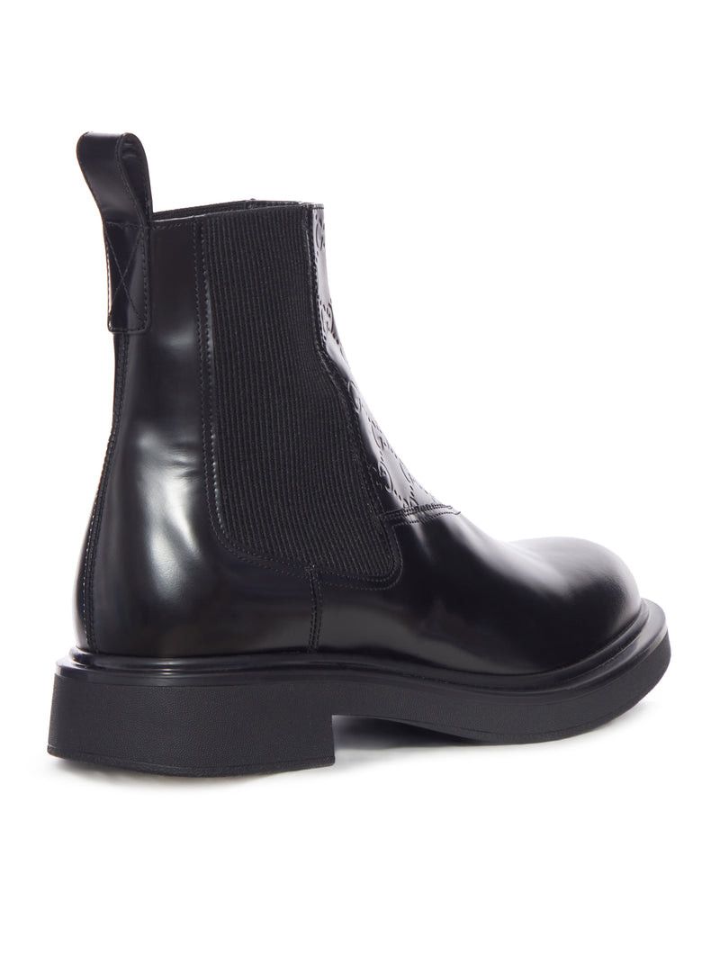 Gucci LEATHER ANKLE BOOT WITH SINGLE "GG" GRAIN Size US 10 / EU 43 - 3 Thumbnail