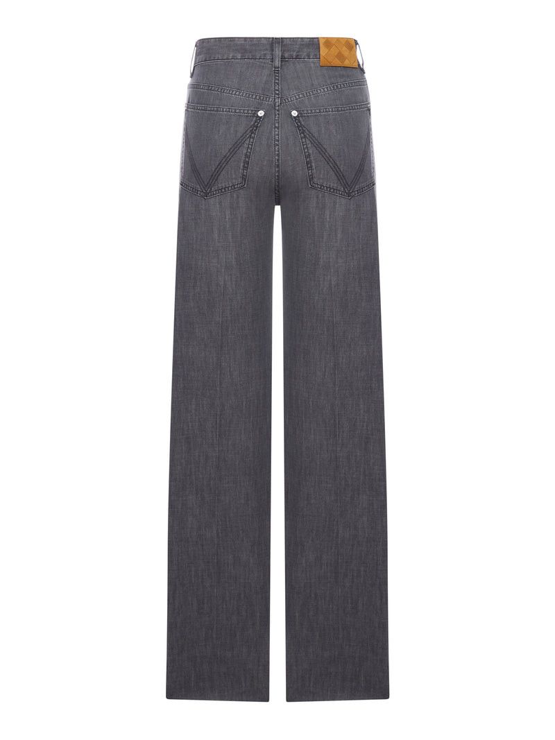 Bottega Veneta BLACK WASHED PALAZZO JEANS Size 28" / US 6 / IT 42 - 2 Thumbnail