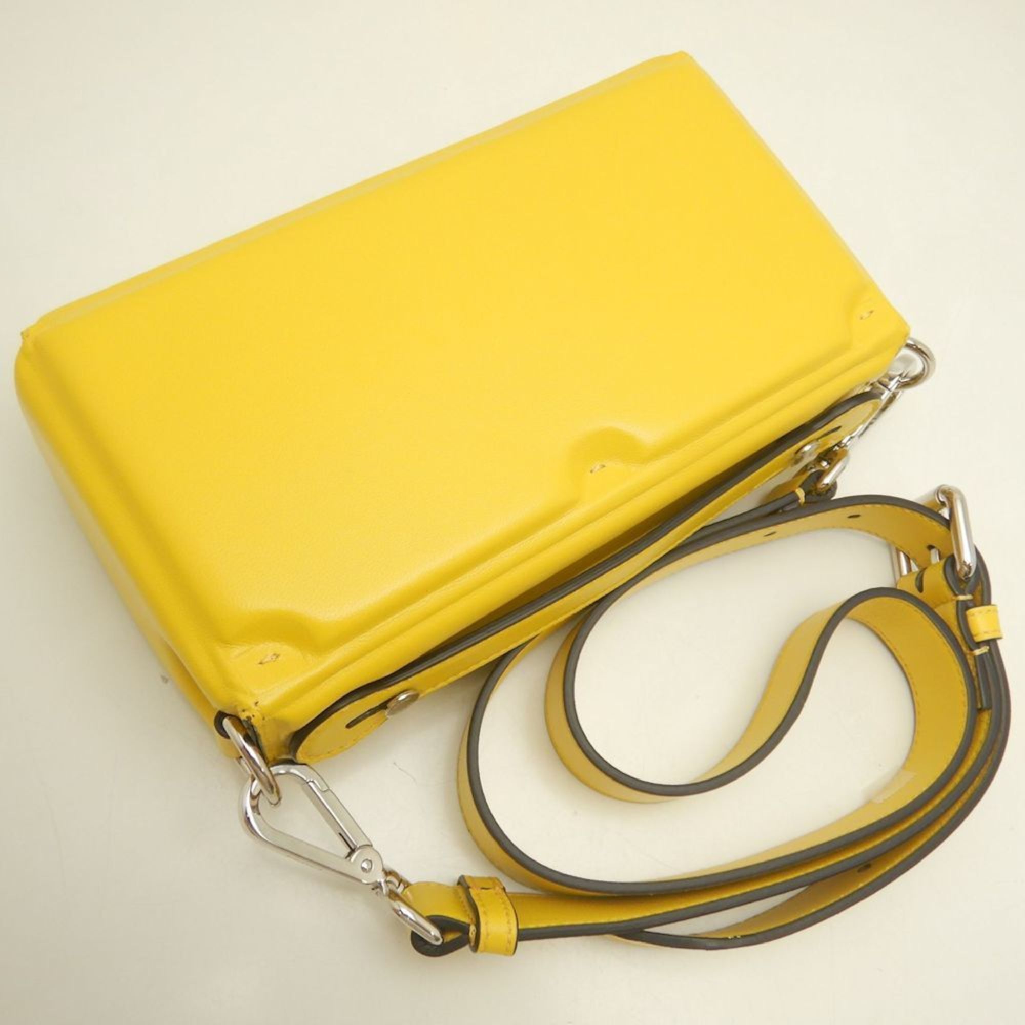 Fendi FENDI Bucket Soft Trunk 7VA565 Shoulder Bag in Yellow Leather, Women's, 253059 Size ONE SIZE - 3 Thumbnail